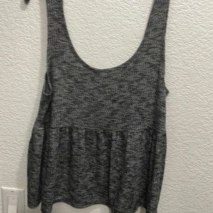 SO GREY BABY DOLL TOP